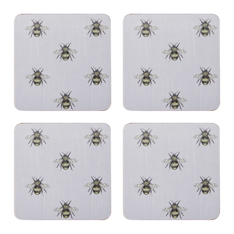 Bee Print Pack of 4 Coasters