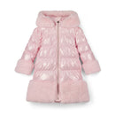 Aurora Long Fur Trim Jacket - Pale Pink