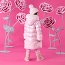 Aurora Long Fur Trim Jacket - Pale Pink