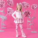 Adeline Rose Print Legging Set - Pale Pink