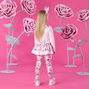 Adeline Rose Print Legging Set - Pale Pink