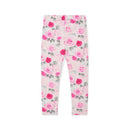 Ayla Rose Print Insert Legging Set - Snow White