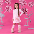 Alyssa Fur Handbag Dress - Pale Pink