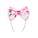 Allie Printed Bow Headband - Pale Pink