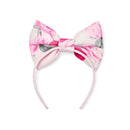 Allie Printed Bow Headband - Pale Pink