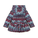 Ava Chevron Print Jacket - Dark Navy