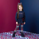 Celine Sweatshirt Legging Set - Dark Navy