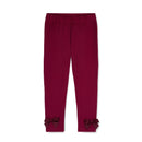 Alina Fur Trim Legging Set - Deep Cherry