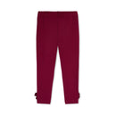 Alina Fur Trim Legging Set - Deep Cherry