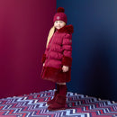 Bobbie Knitted Pom Pom Hat - Deep Cherry