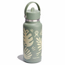 Wide Mouth Bottle with Flex Straw Cap 32oz/946ml - Botanical Bliss Agave