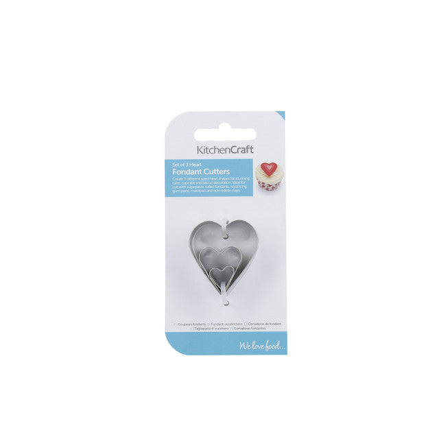 Sweetly Does It Set of 3 Heart Fondant Cutters