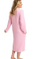 Zipper Waffle Housecoat - Peach