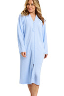 Zipper Waffle Housecoat - Blue