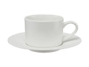 White Basics Straight Cup & Saucer