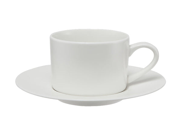 White Basics Straight Cup & Saucer