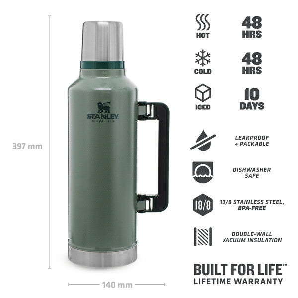 Legendary Classic Bottle 2.3L Hammertone Green