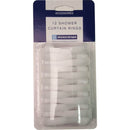 Shower Curtain Rings White – Pack of 12