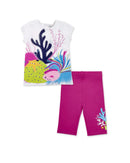 Ocean Wonders Tee & Capri Leggings - White