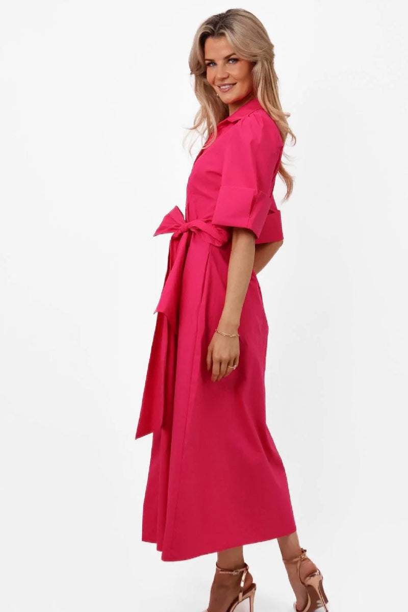 Whitney Dress - Cerise