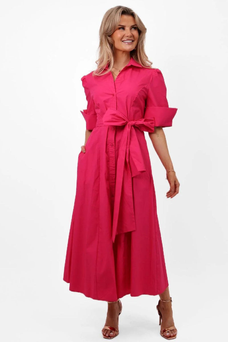 Whitney Dress - Cerise