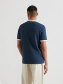 Clement Textured Polo Shirt - Aegean Blue