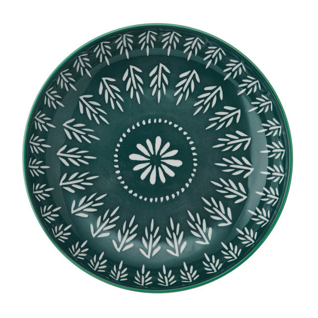 Folk Pattern Stoneware Bowl