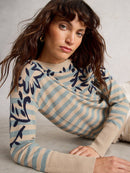 Olive Print Jumper - Green