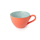 Grey Floral Stoneware Mug - 330ml