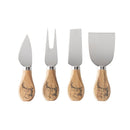 Four Piece Stag Acacia Wood Cheese Knife Set