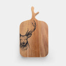 Stag Acacia Cheese Board & Cheese Knife Set - 20X35CM
