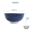 Red and Blue Arc Stoneware Nibble Bowl - 12cm