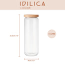 Idilica Glass Storage Jar with Beechwood Lid 1300ml