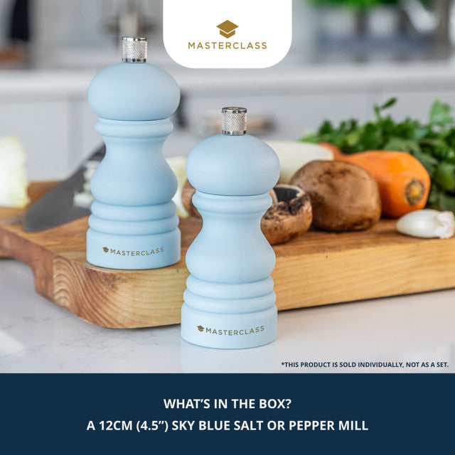12cm Soft Touch Ceramic Salt/Pepper Grinder - Sky Blue