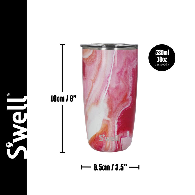 S'well Rose Agate Tumbler with Lid 530ml