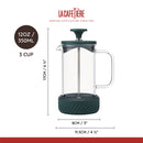 Zero 3 Cup Cafetiere - Green