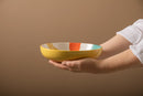 Yellow Abstract Pattern Bowl - 21 cm