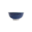 Red and Blue Arc Stoneware Nibble Bowl - 12cm