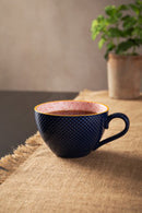 Red and Blue Arc Stoneware Mug - 330ml