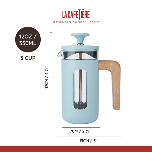 Pisa 3 Cup Cafetiere - Sky Blue