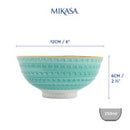 Indigo Chevron Stoneware Nibble Bowl - 12cm