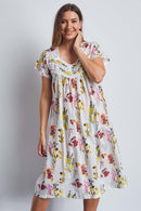 Cap Sleeve Nightdress - Floral