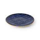 Indigo Chevron Stoneware Side Plate - 18cm