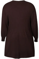 Longline Cardigan - Brown