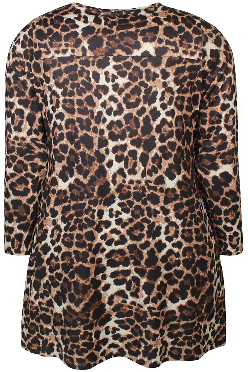 Leopard Print Tunic - Brown