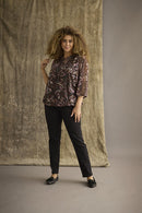 Print Top - Brown