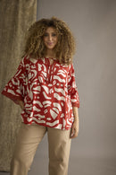 Bell Sleeve Top - Red