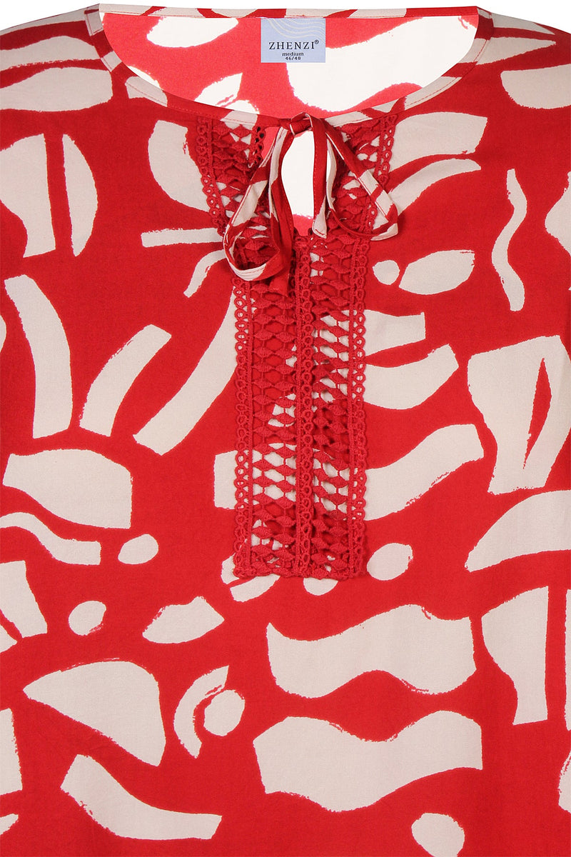 Bell Sleeve Top - Red