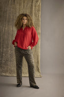 Scallop Trim Top - Red