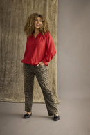 Scallop Trim Top - Red